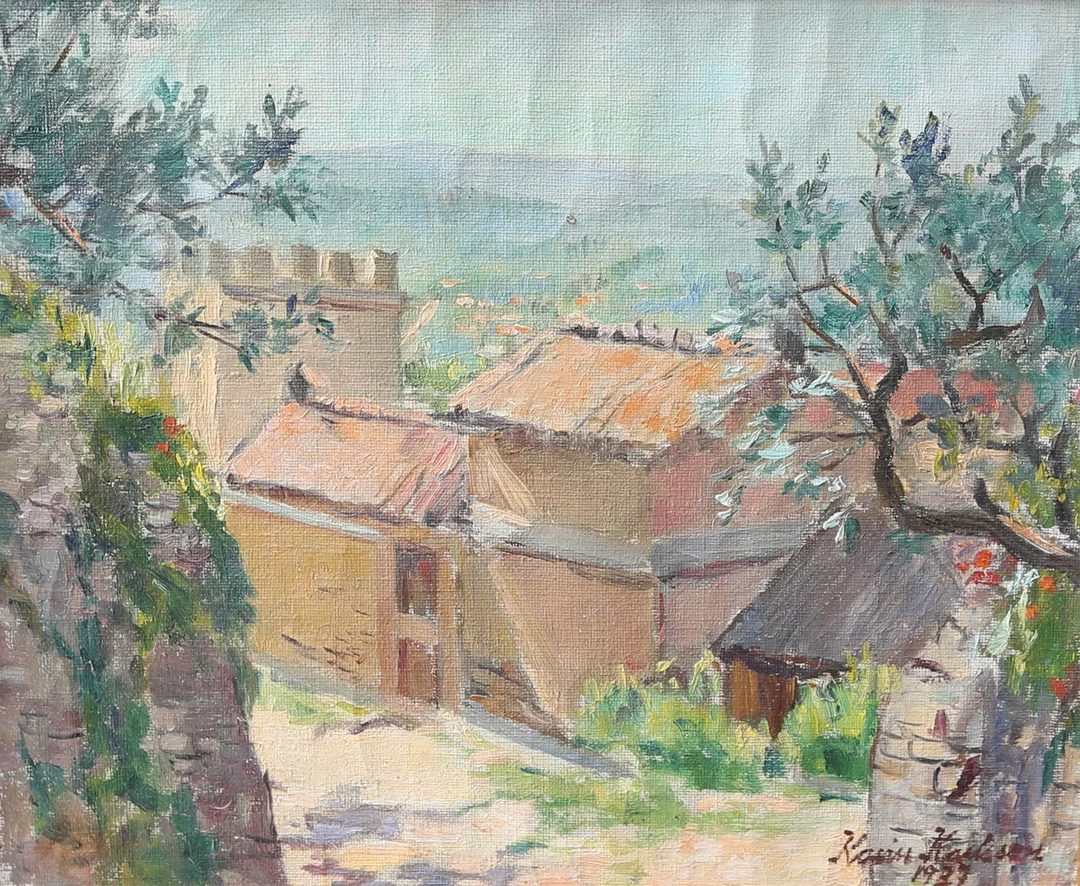 KARIN KARLSSON. olja på duk, signerad och daterad 1937. — Paintings — Gomér & Andersson Linköping