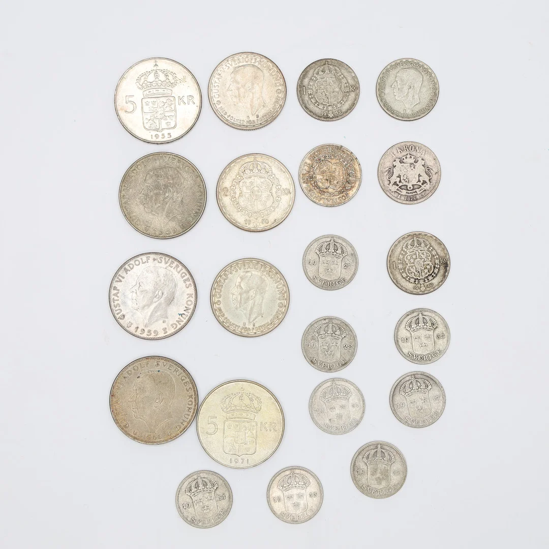 SILVERMYNT, finvikt ca 95,9 gram. — Coins & Banknotes — Borås Auktionshall