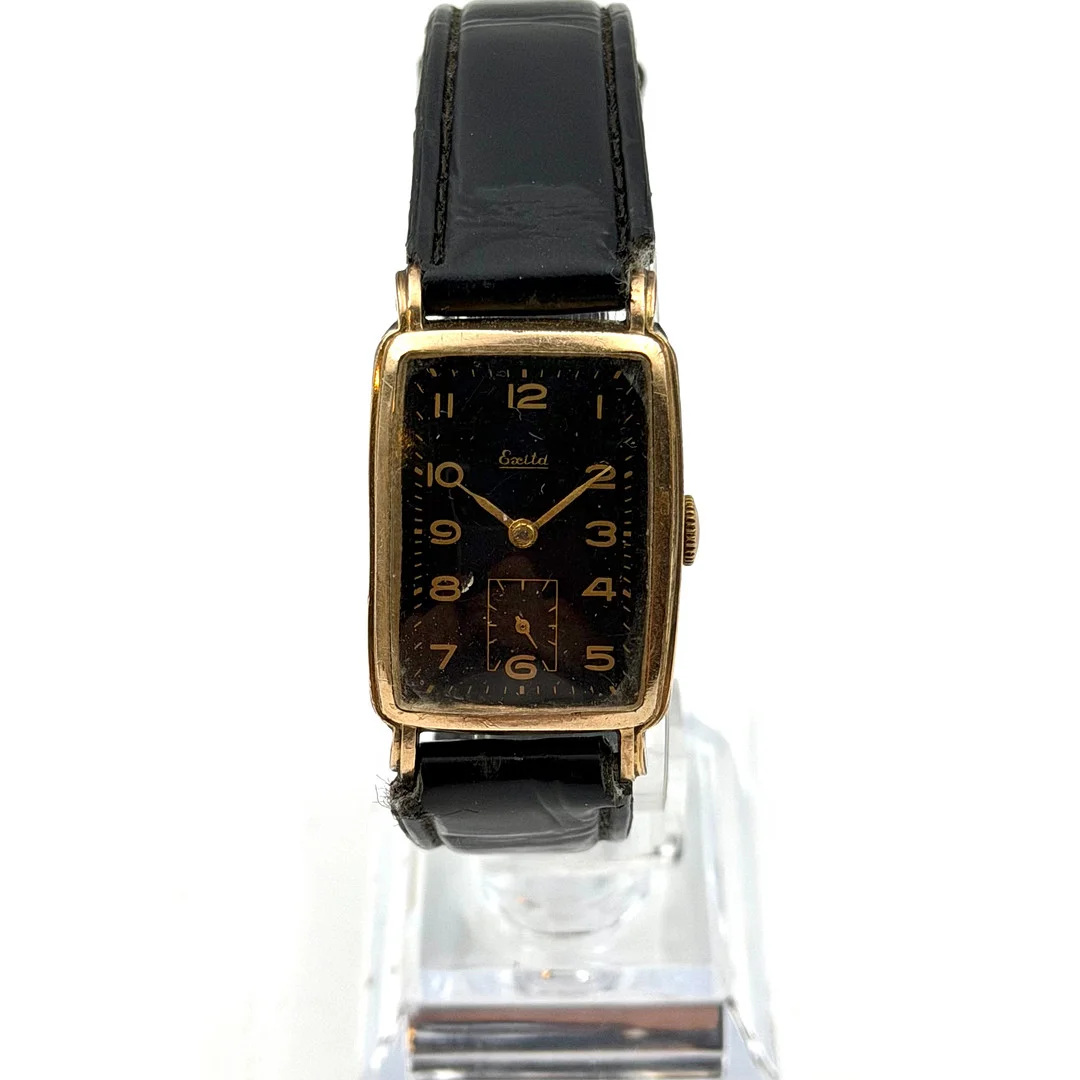EXITA, armbandsur, Art Deco, 1930/40-tal, manuell, gulddouble´, (20 micron). — Wristwatches — Skandia Auktion