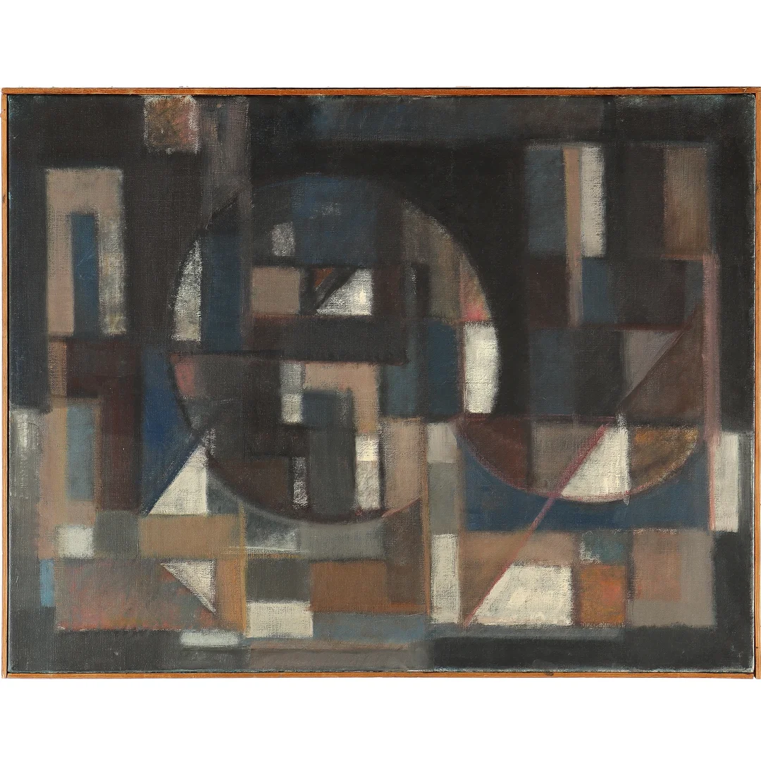Sven-Åge Larsen (1931-2004). Abstract composition. Oil on canvas — Paintings and sculptures/Modern pictorial arts — Lauritz