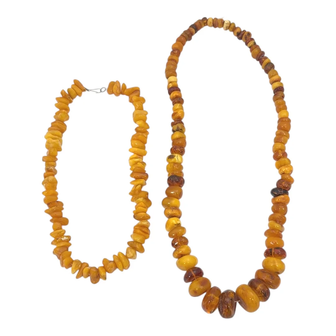TWO AMBER NECKLACES. — Jewellery — Griffin’s Auctioneers