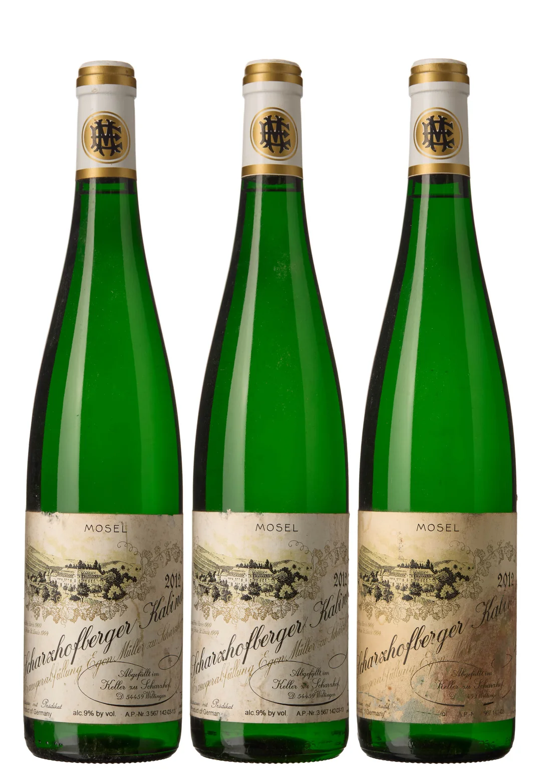 3 x Scharzhofberger Riesling Kabinett 2012, Egon Müller — 3 x Scharzhofberger Riesling Kabinett 2012, Egon Müller — Vin/Vin — Blomqvist