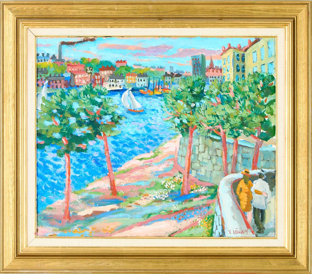 CHARLES SJÖHOLM. Stockholmsmotiv. — Paintings — Uppsala Auktionskammare