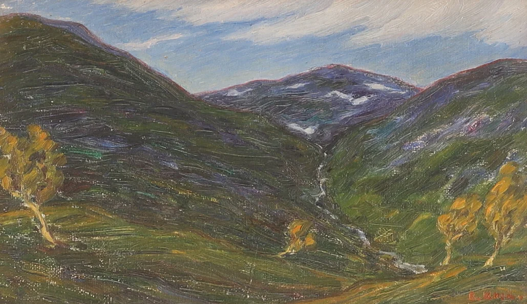 OIDENTIFIERAD KONSTNÄR, olja på duk, signerad. — Paintings — RA Auktionsverket Norrköping