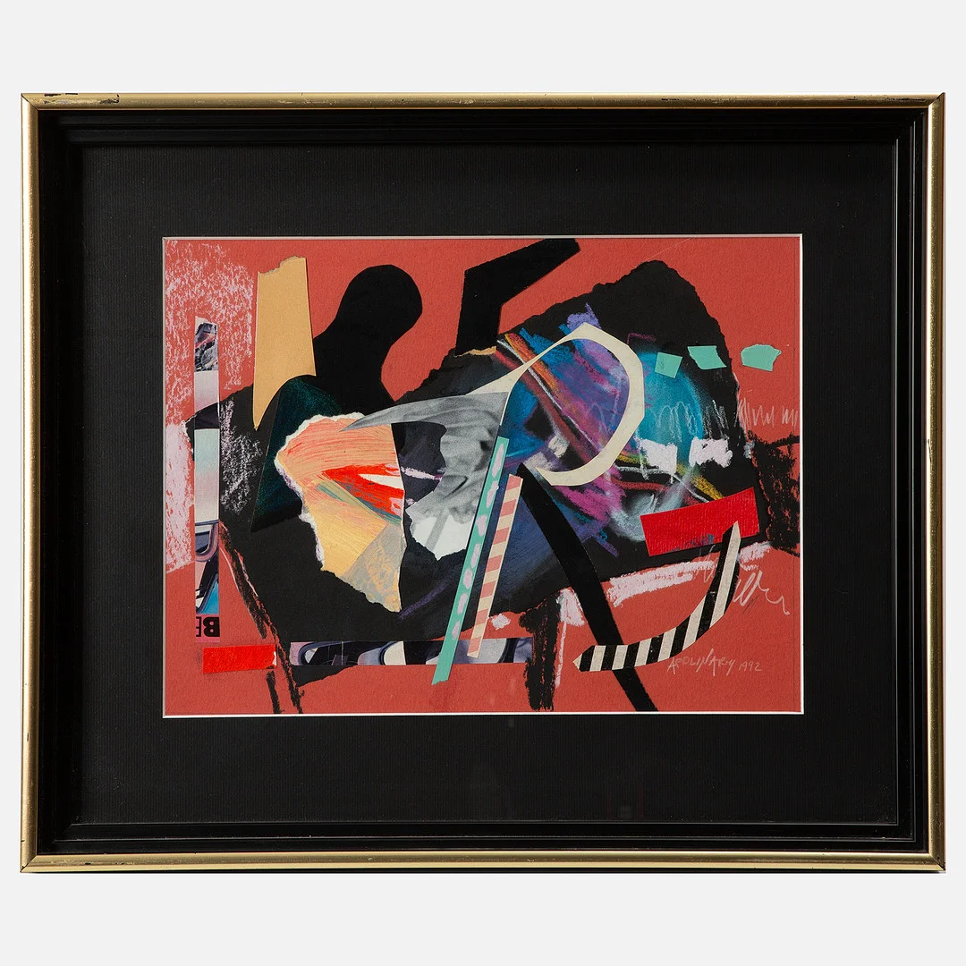 APOLINARY SMOLAREK. Collage, signerad och daterad 1992. — Paintings — Stockholms Auktionsverk Göteborg