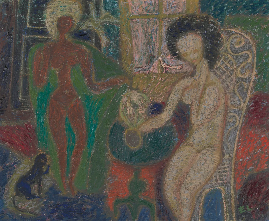 Lie, Edvarda — Kvinner i interiør — Kunst/Maleri — Blomqvist