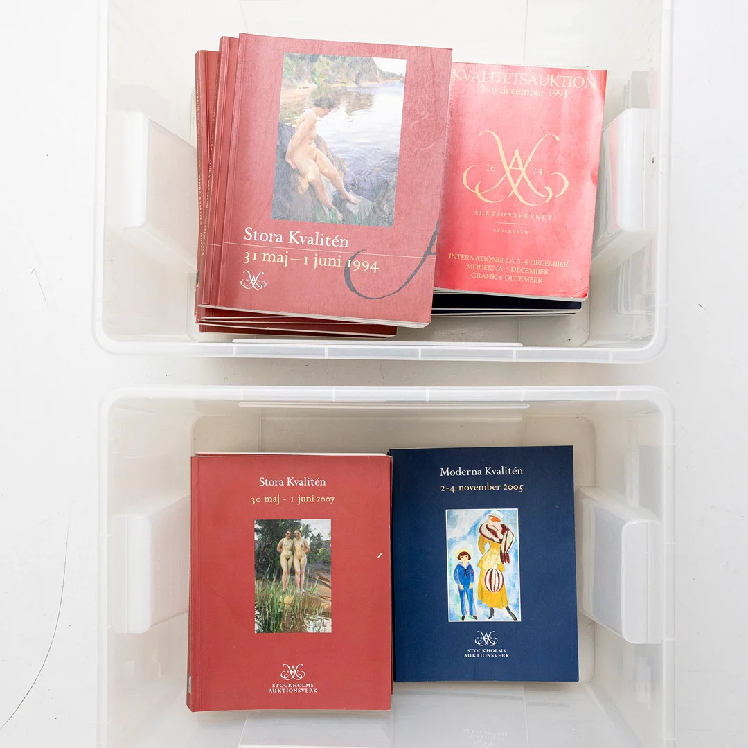 PARTI KATALOGER, ca 31 st, Stockholms Auktionsverk, 1990-2009. — Other — Auktionshuset Kolonn