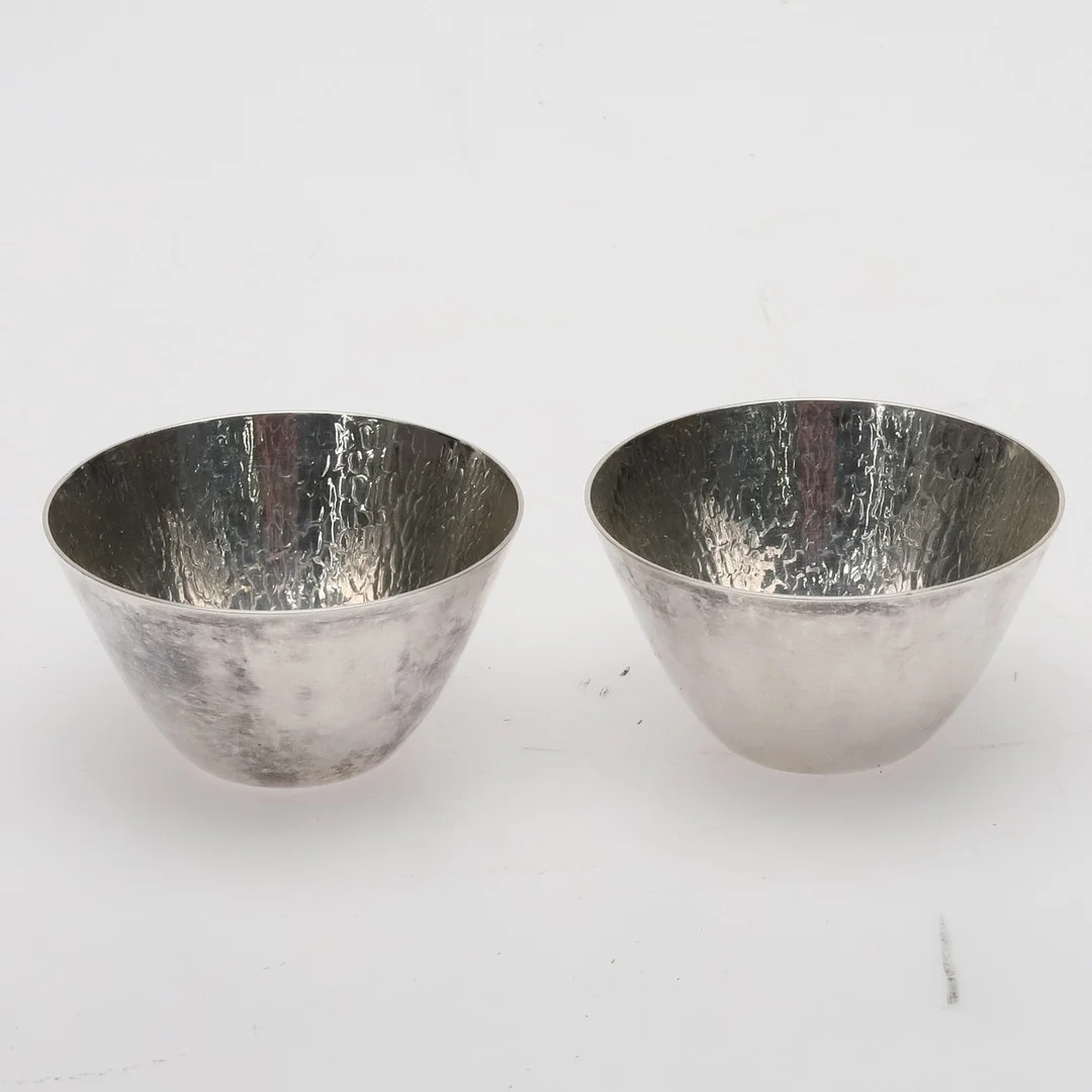 ERICLÖFMAN. LJUSKOPPAR, 2 st NS, "Mema, Lidköping. — Candlesticks — Örebro Stadsauktioner