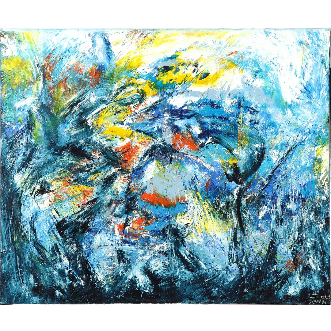 Per Eli Abstract Composition. Acrylic on canvas. 80x100 cm. — Paintings and sculptures/Modern pictorial arts — Lauritz