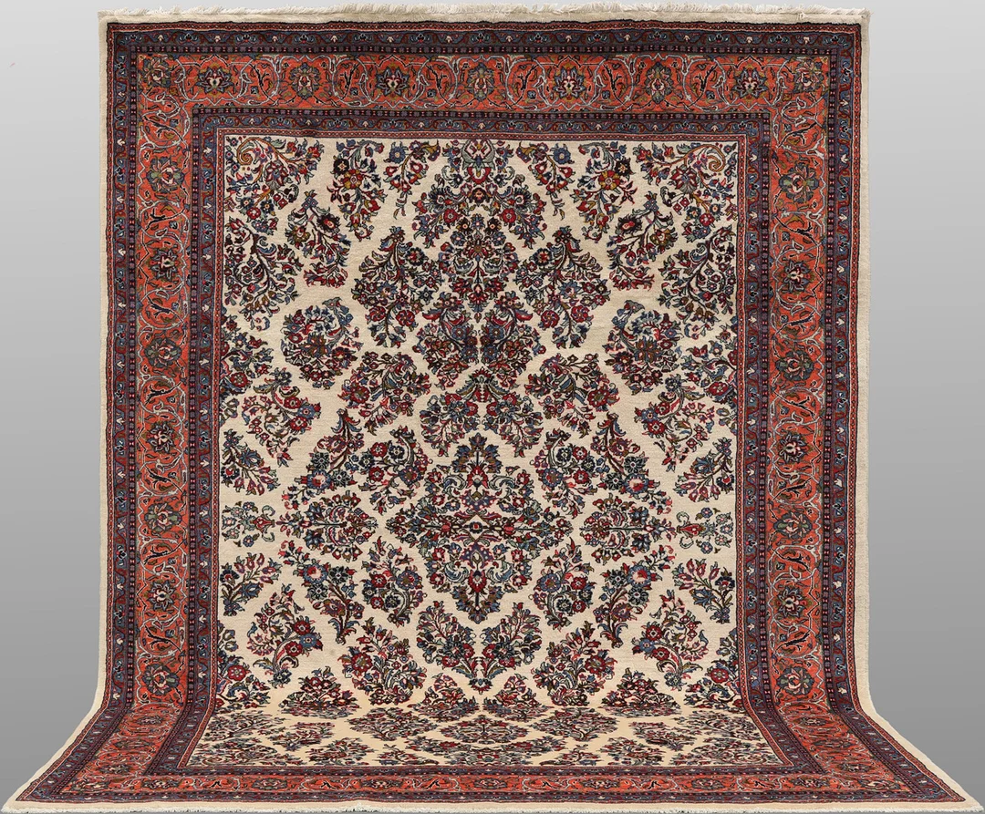 ORIENTMATTA, äldre/old, Sarough, ca 340 x 240 cm. — Persian Carpets & Textiles — Skandia Auktion