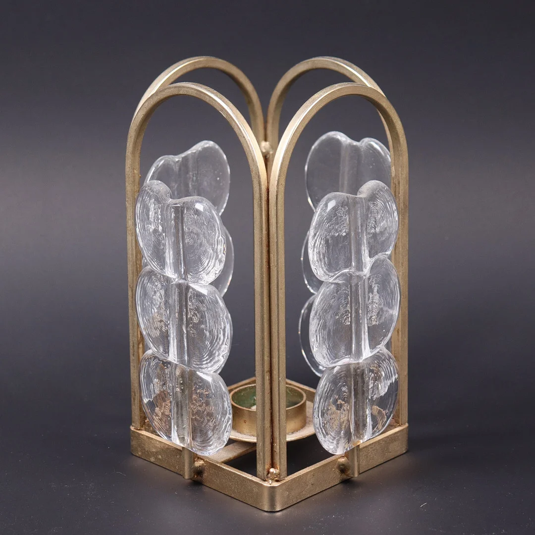 LJUSLYKTA, Boda Smide coh troligen Bertil Vallien, metall och glas. — Candlesticks — Markus Auktioner