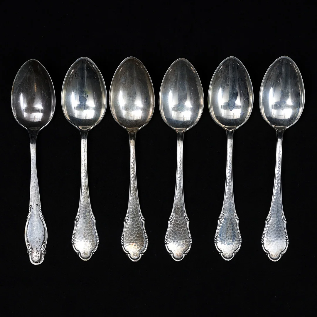 SKEDAR. 6st, silver, Danmark, ca 275gram. — Silver — Gomér & Andersson Jönköping