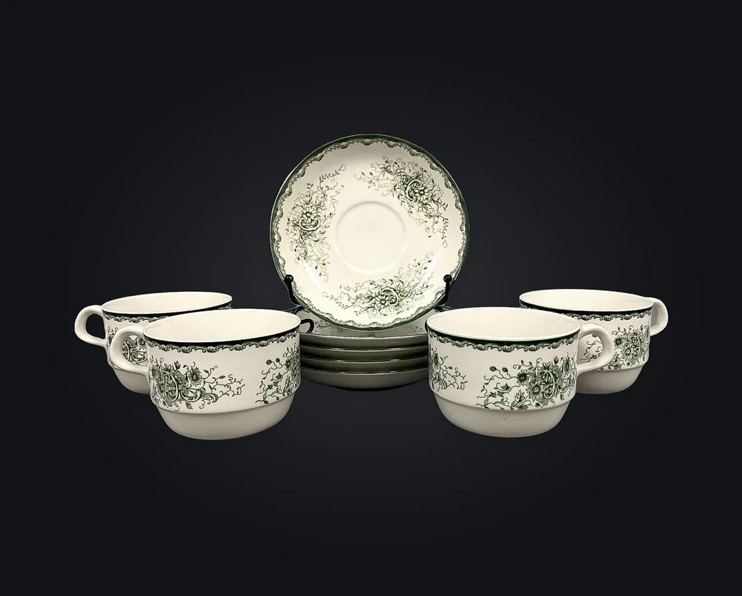 SERVISDELAR, 9 delar, "Grön Anna", Rörstrand. — Tableware — Auktionshuset STO Bohuslän