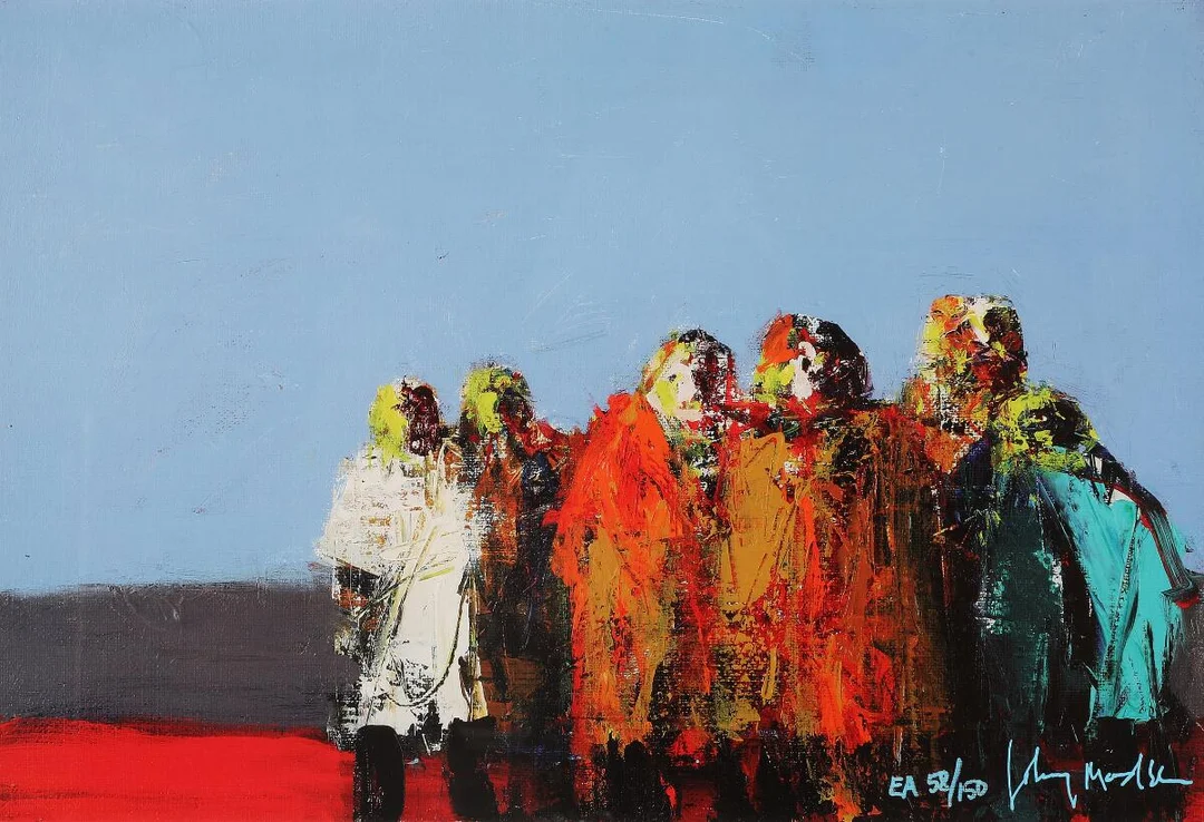 Johnny Madsen: Untitled. Signed Johnny Madsen, EA 58/150. Offset in colours. Sheet size 32×47 cm. — Modern Prints/Modern art — Bruun Rasmussen
