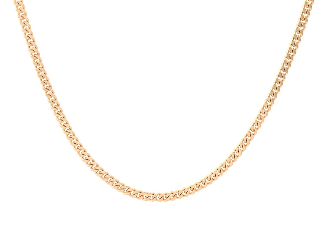 HALSKEDJA, 18K guld, pansarlänk, längd 60 cm, vikt 24,3 g. — Smycken/Halskedja — Kaplans