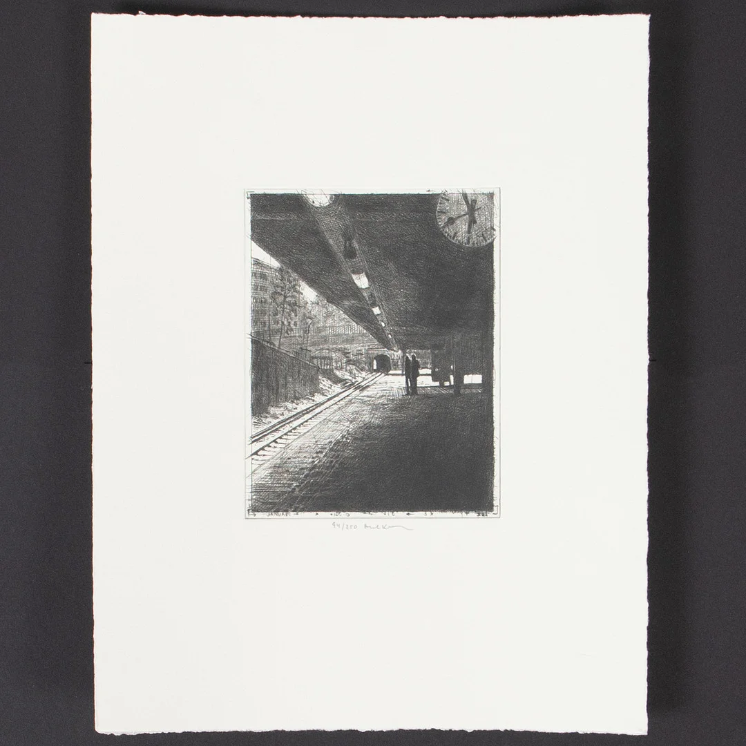 MIKAEL KIHLMAN. Etsning, signerad och numrerad. — Engravings & Prints — Laholms Auktionskammare