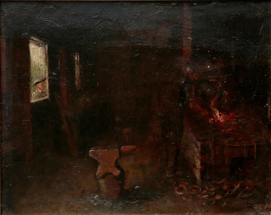 PERCY CURRAL PACE. Forge. — Paintings — Balclis