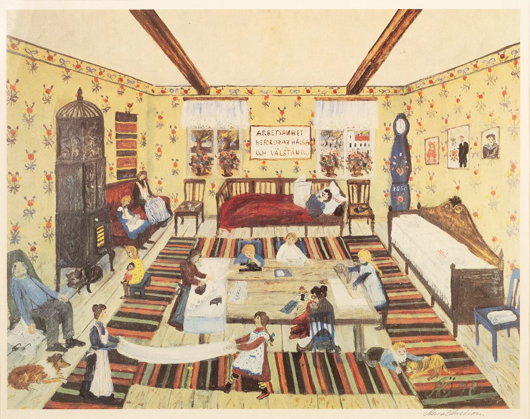 ALMA ÖHRSTRÖM. inramat tryck, signerat. — Engravings & Prints — Karljohan Auktioner