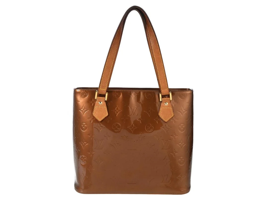 VÄSKA, LOUIS VUITTON, Houston Bag, Monogram Vernis brons, guldfärgade beslag, 29x25x14 cm, märkt LM0031, år 2001, dustbag. — Accessoarer/Väskor — Kaplans