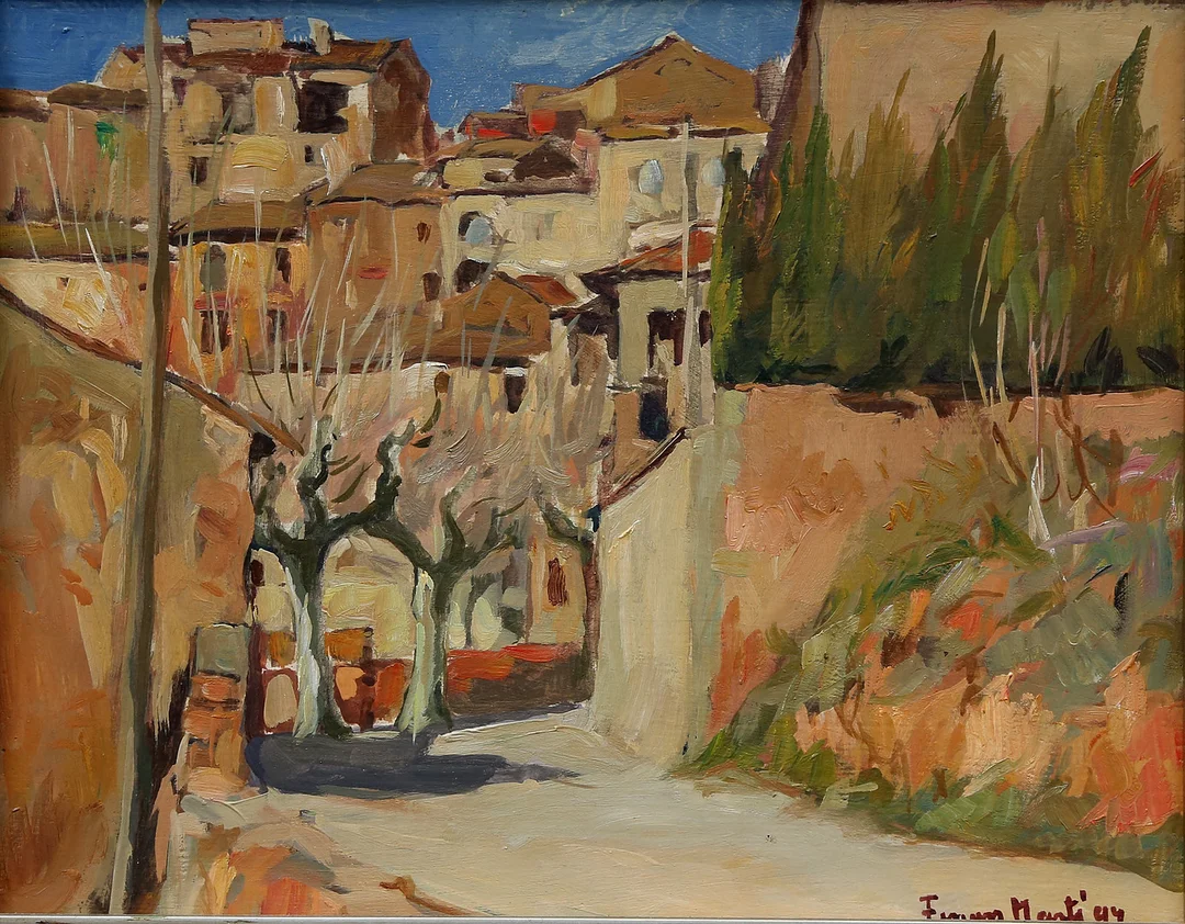 FERRAN MARTÍ. Village street. — Paintings — Balclis
