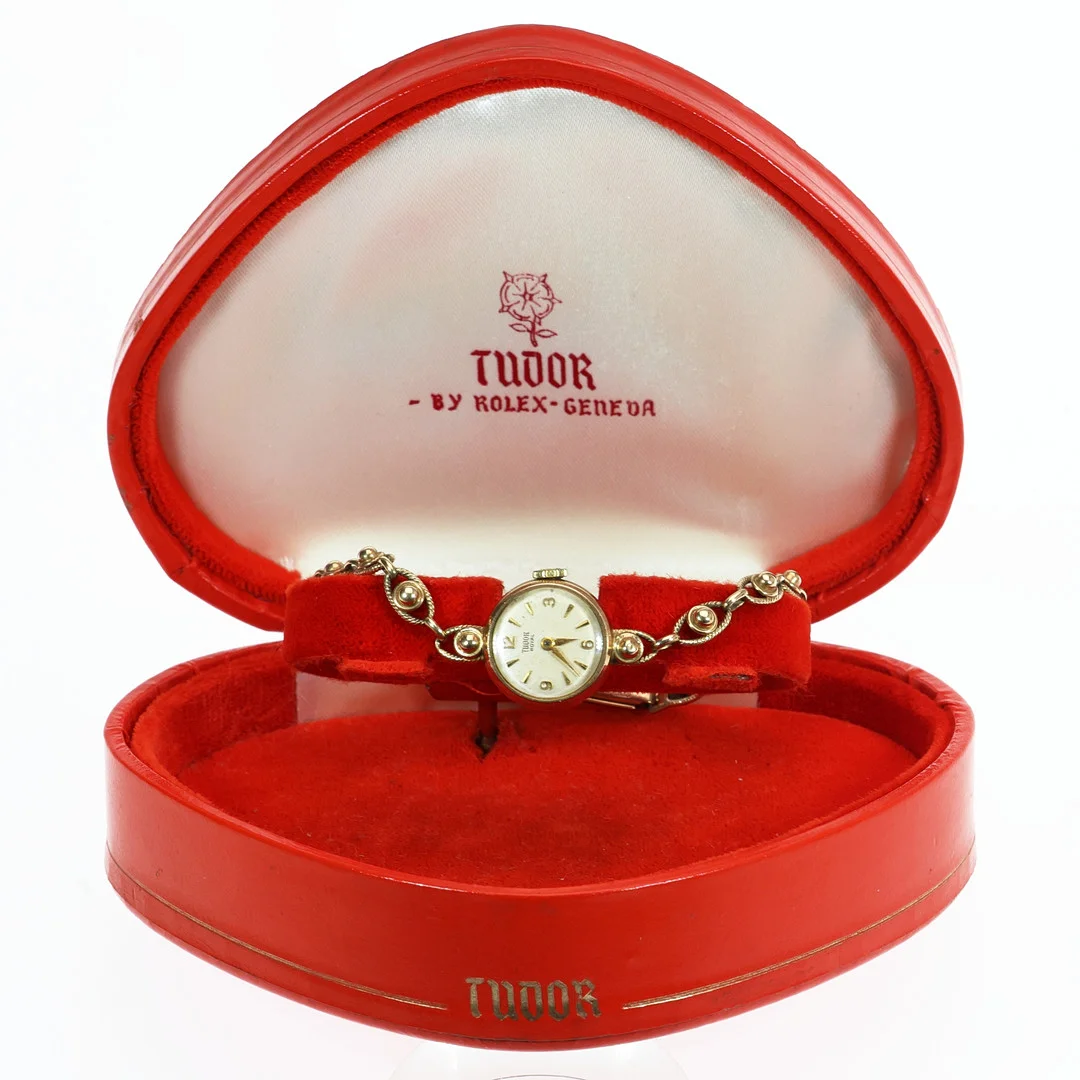 9CT GOLD LADY'S TUDOR ROYAL BRACELET WATCH, IN A TUDOR ROLEX CASE. (2). — Wristwatches — Young's Auctions