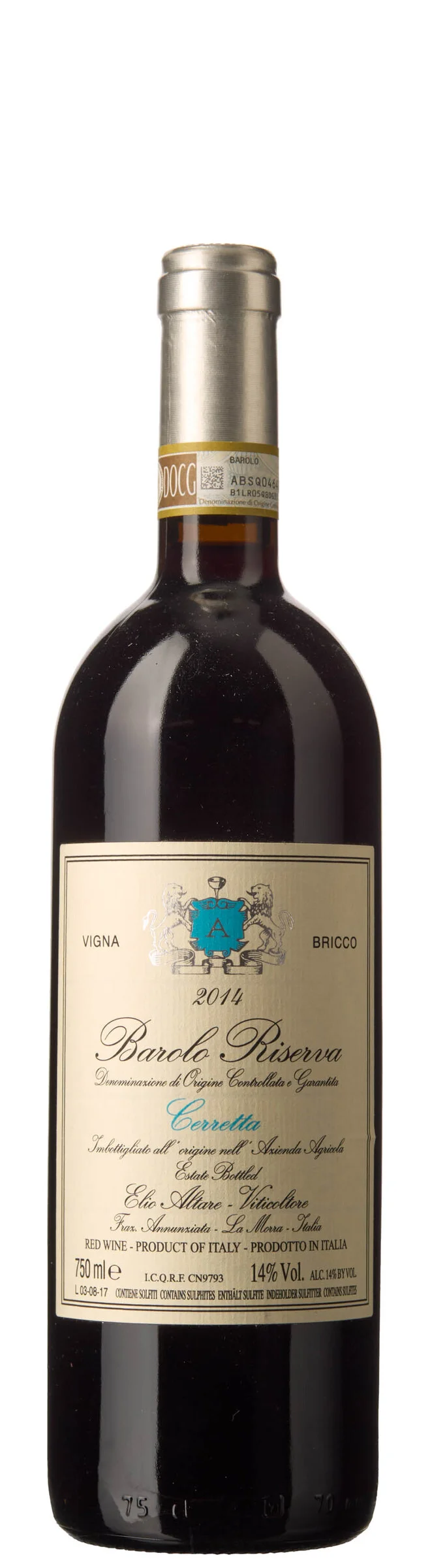 1 x Barolo Riserva Cerretta Vigna Bricco 2014, Elio Altare — 1 x Barolo Riserva Cerretta Vigna Bricco 2014, Elio Altare — Vin/Vin — Blomqvist