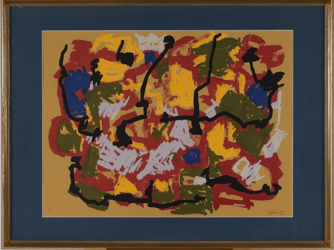Robert Jacobsen (1912-1993): Composition. Lithograph in colors. — Paintings and sculptures/Prints and photography — Lauritz