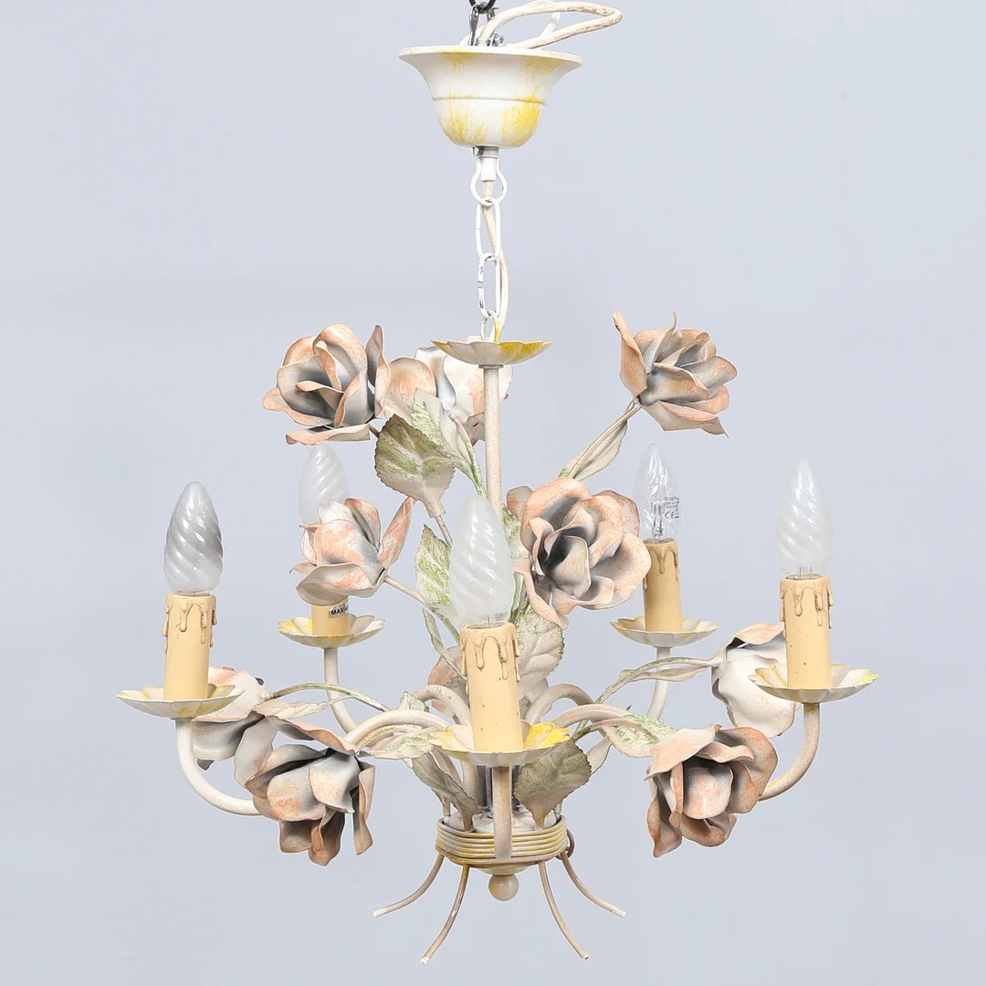 TAKLAMPA, bemålad plåt, troligen Italien. — Ceiling lights — Gomér & Andersson Linköping