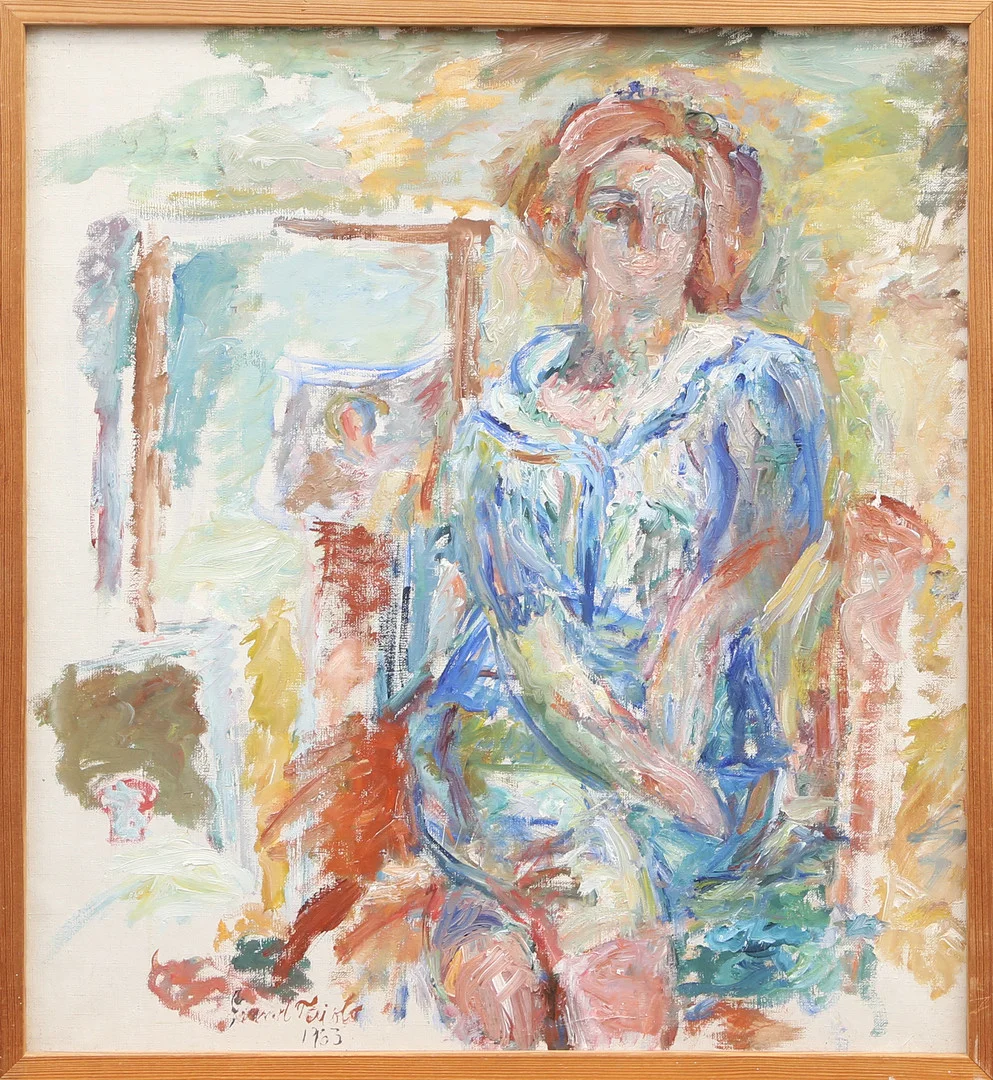 OIDENTIFIERAD KONSTNÄR. OLJA, på duk, signerad, 1963. — Paintings — Kalmar Auktionsverk