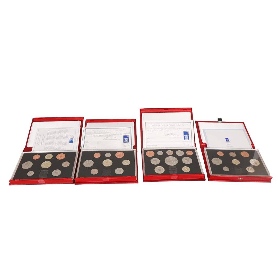FOUR ROYAL MINT UNITED KINGDOM PROOF COIN COLLECTIONS (4). — Coins & Banknotes — Bishop & Miller