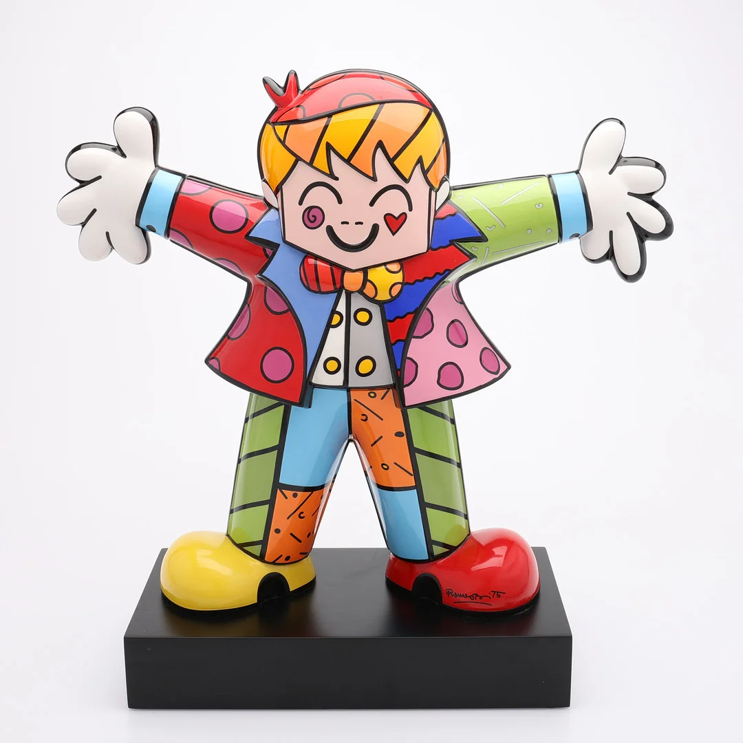 ROMERO BRITTO (BRASILIEN 1963-). SKULPTUR, PORSLIN, "HUG TOO", GOEBEL, SIGNERAD & NUMRERAD 885/1000. — Sculptures & Bronzes — Crafoord Auktioner Lund
