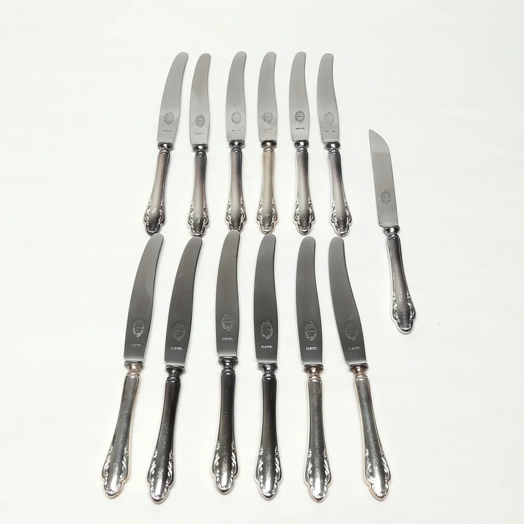 MATKNIVAR 13 st, silver. — Silver — Kalmar Auktionsverk