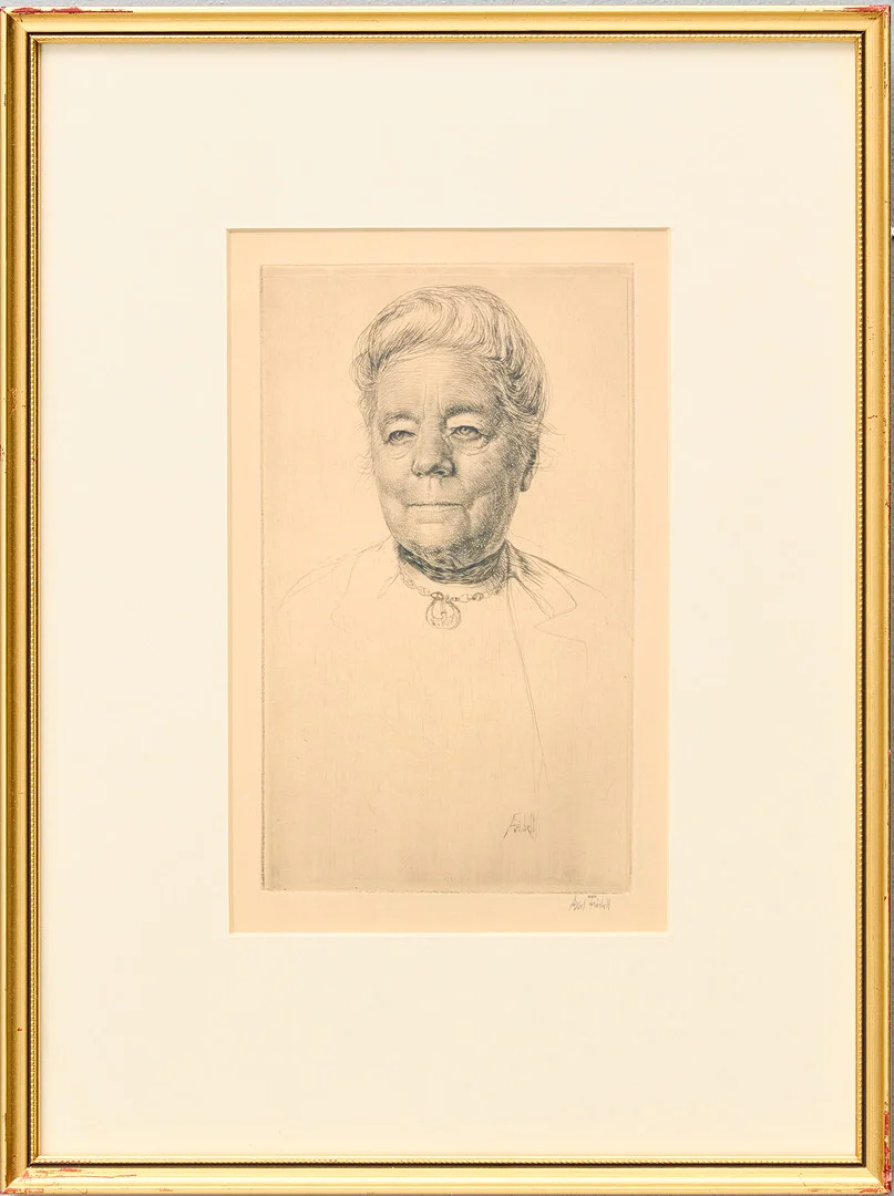 AXEL FRIDELL. "Selma Lagerlöf", 1929. — Engravings & Prints — Uppsala Auktionskammare