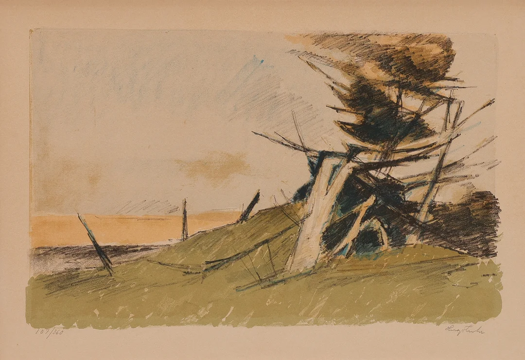 HUGO ZUHR. Färglitografi, numrerad 107/360. — Engravings & Prints — Auktionsbyrån Varberg