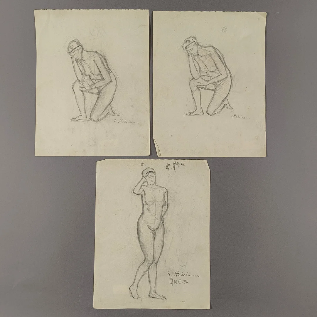 STADELMANN, H. 1.Hälfte 20.Jh.-- Konvolut weibliche Aktstudien. — Drawings — Auktionshaus Blank