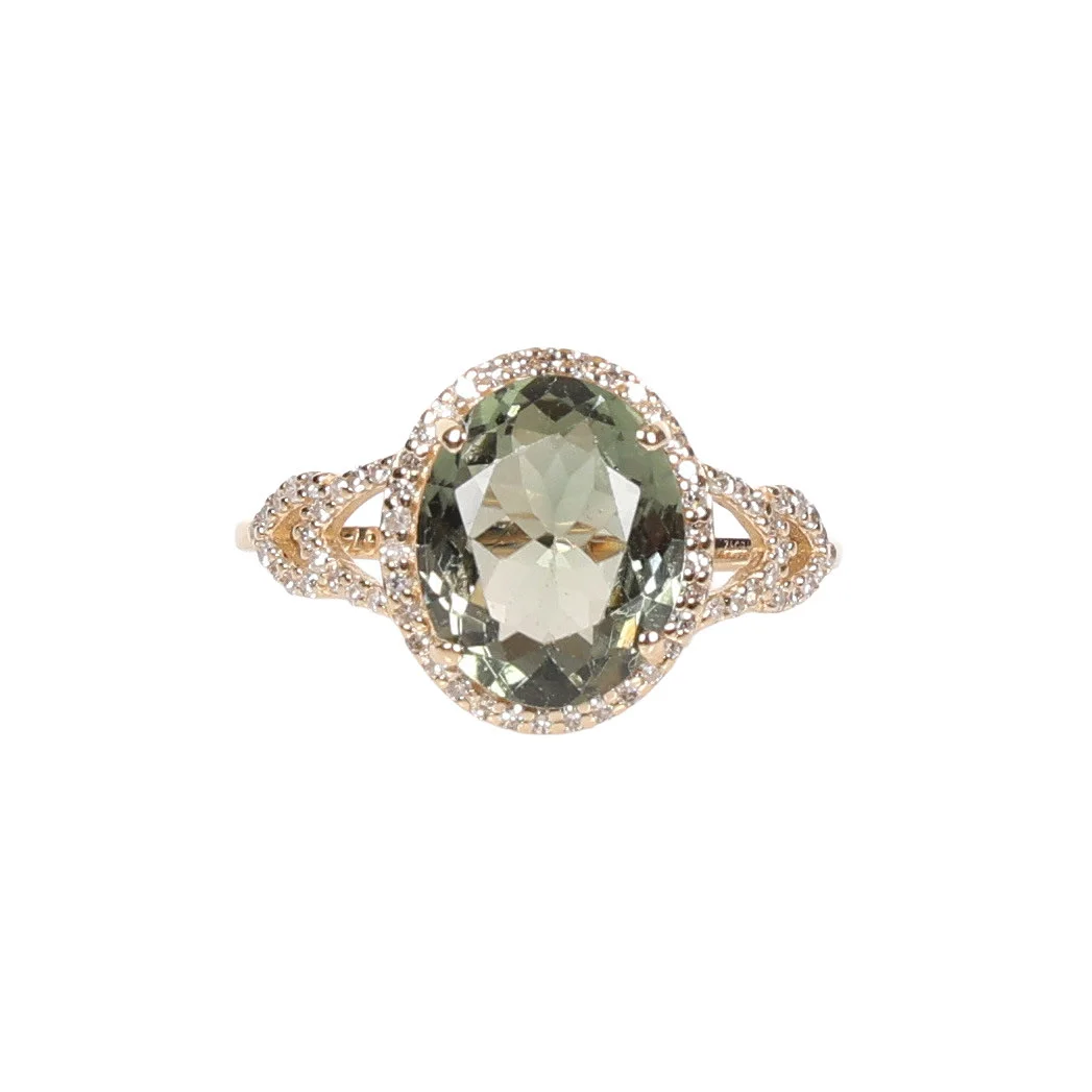 CERTIFICATED TOURMALINE AND DIAMOND DRESS RING. — Rings — Bishop & Miller