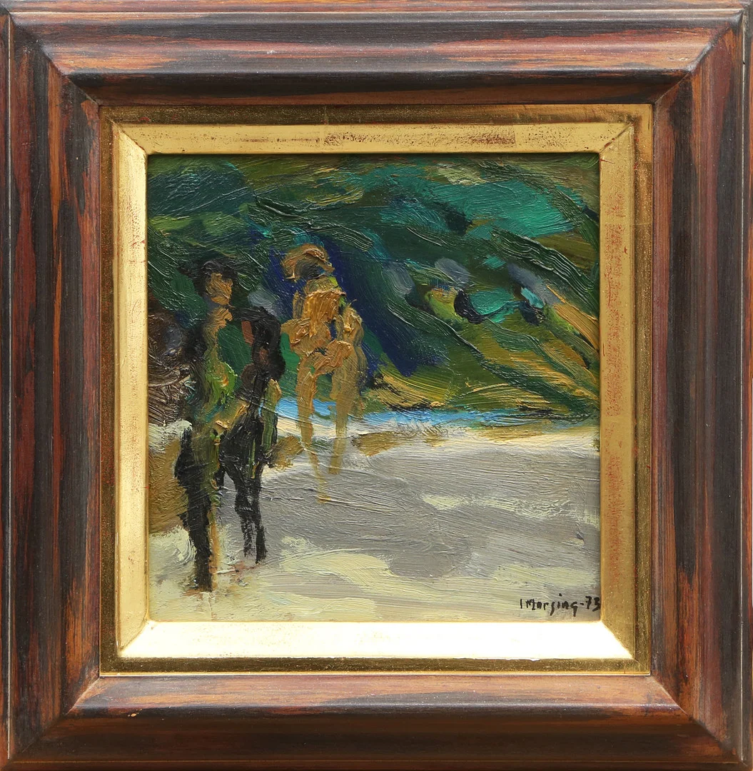 IVAR MORSING. OLJA, på pannå, signerad, 1973. — Paintings — Kalmar Auktionsverk