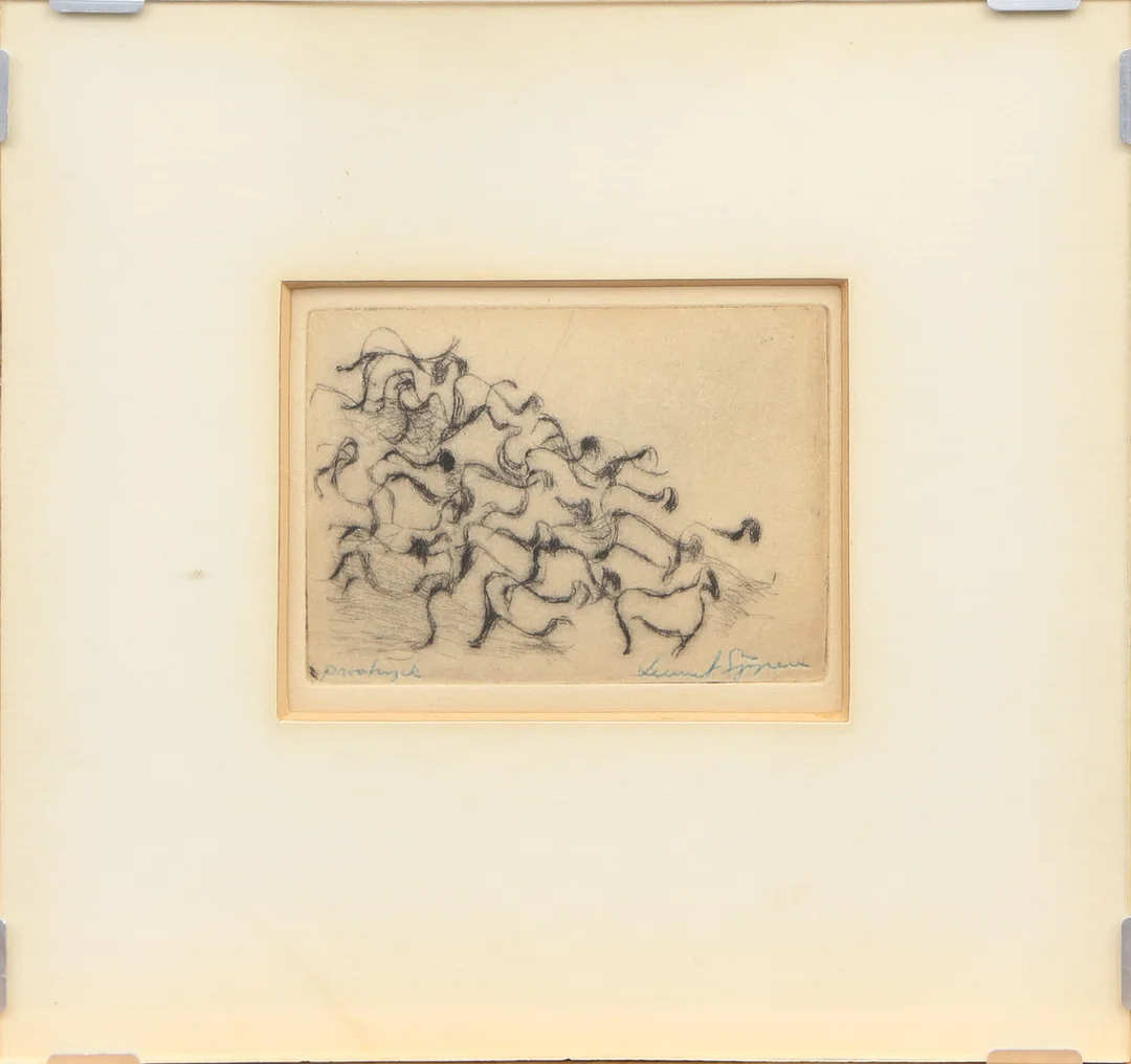 LENNART SJÖGREN. KOPPARSTICK, provtryck, signerat. — Engravings & Prints — Kalmar Auktionsverk