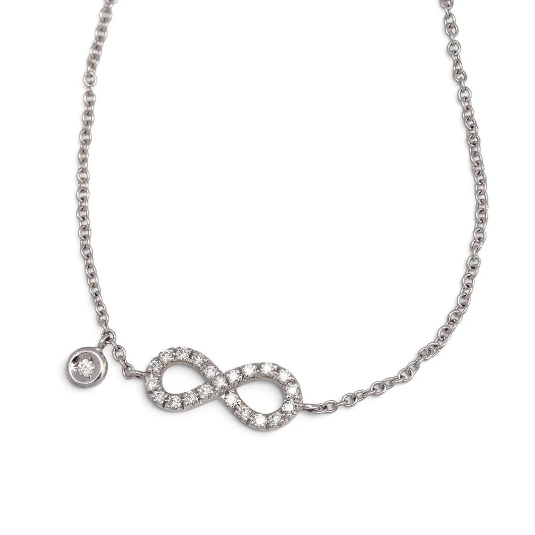 Italian diamonds bracelet with infinity symbol. — Bracelets — Balclis