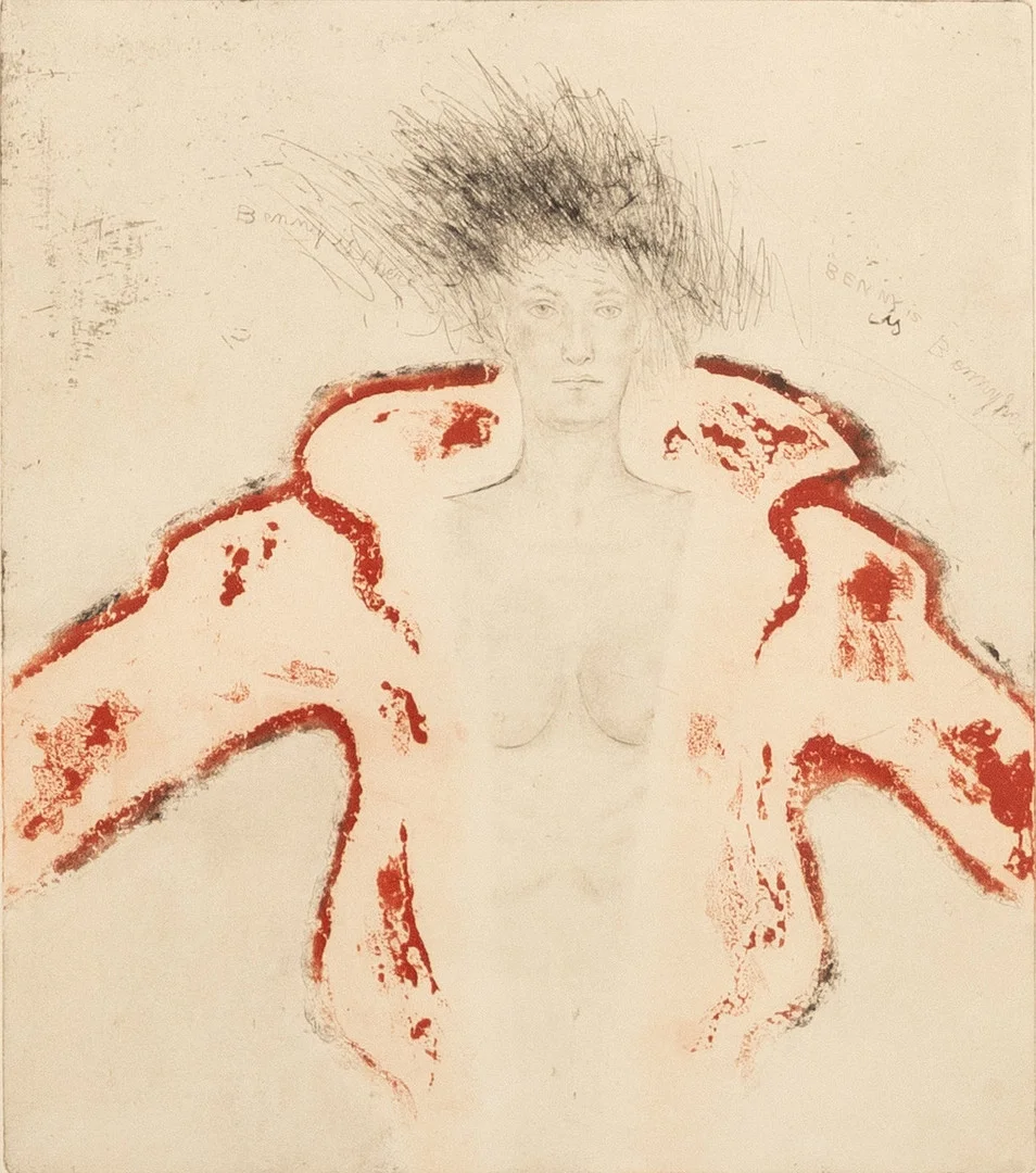SUZANNE NESSIM. Färgetsning, signerad. — Engravings & Prints — Karljohan Auktioner