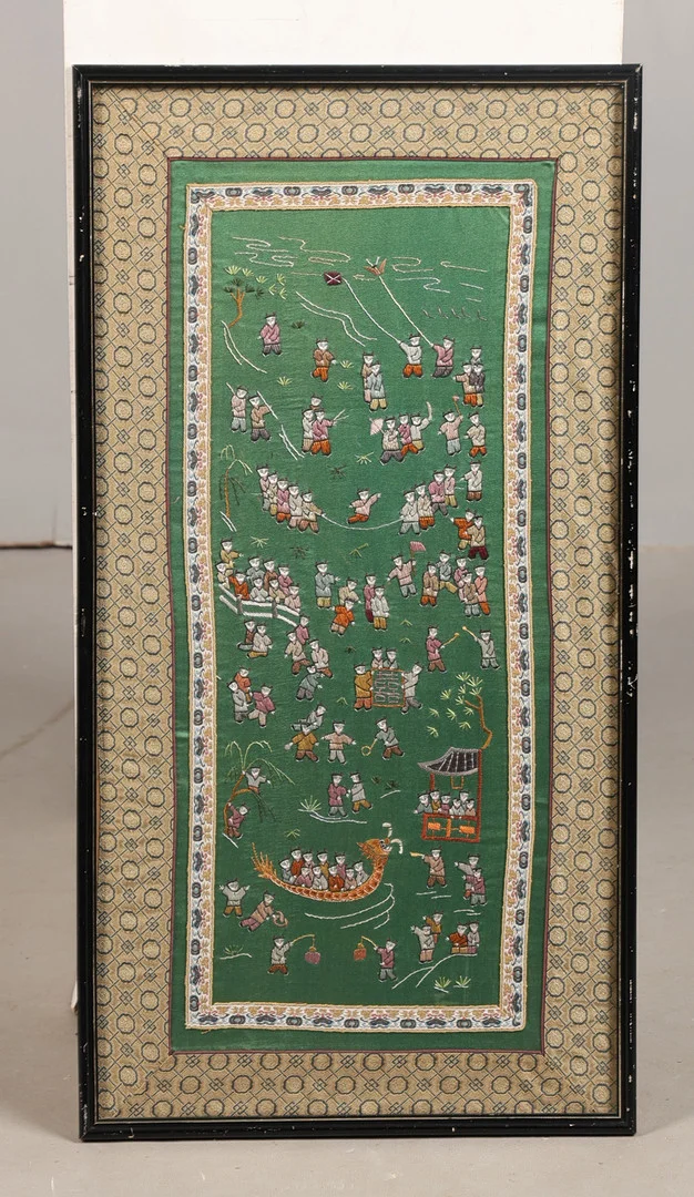 A CHINESE REPULIC PERIOD (1912-1949) TEXTILE PANEL. — Textiles — Bishop & Miller