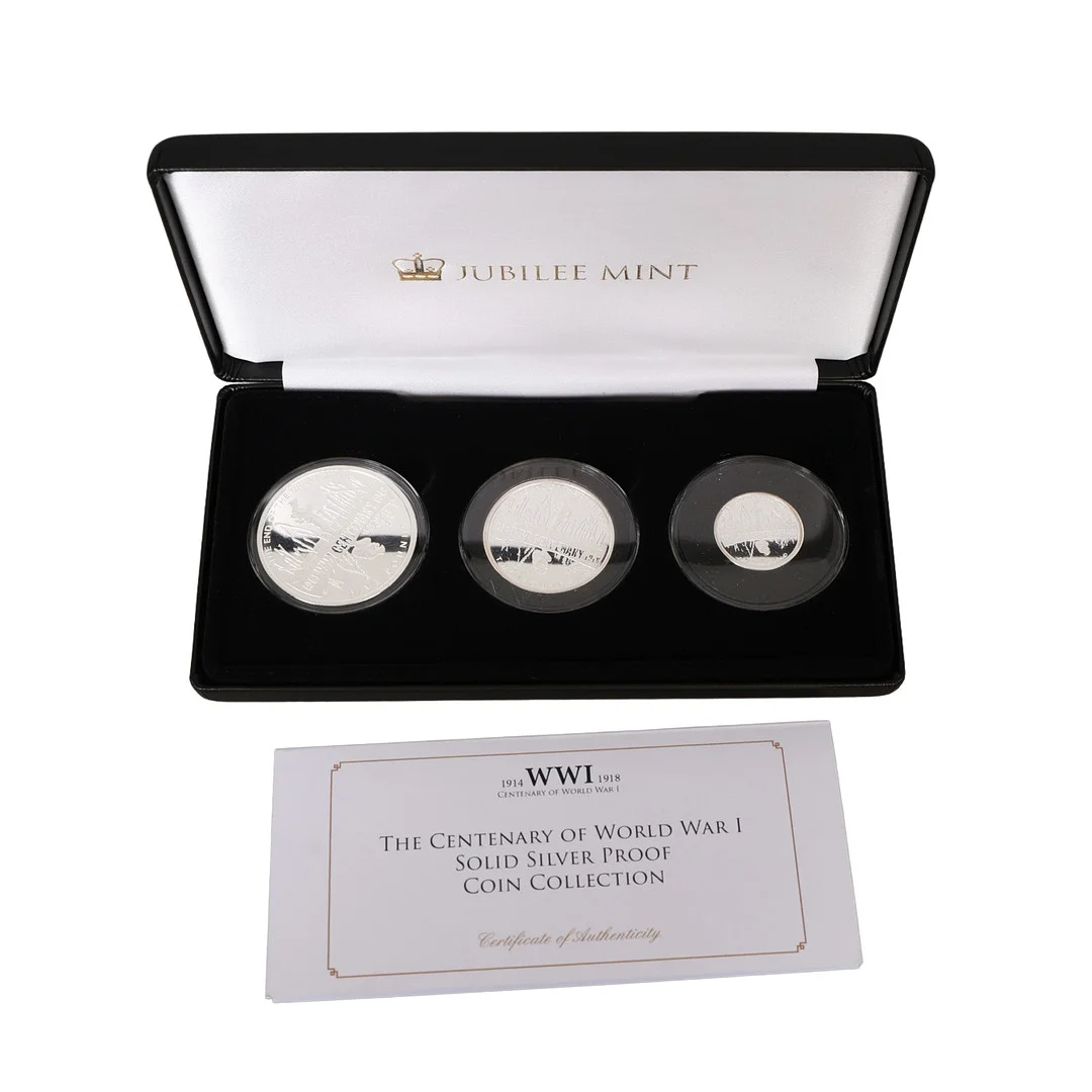 A JUBILEE MINT CENTENARY WORLD WAR I SILVER PROOF COIN COLLECTION. — Coins & Banknotes — Bishop & Miller