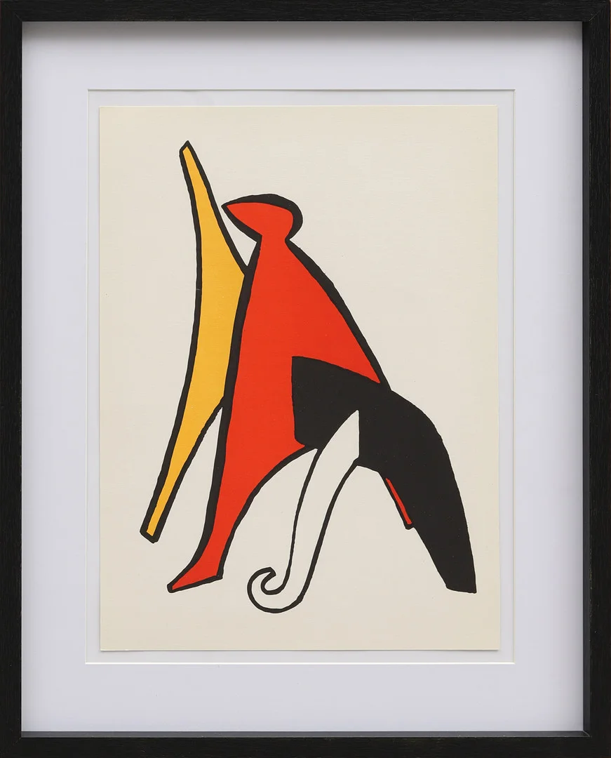 ALEXANDER CALDER. Originallitografi ur Derrière le Miroir nr 141 1963. — Engravings & Prints — Crafoord Auktioner Malmö