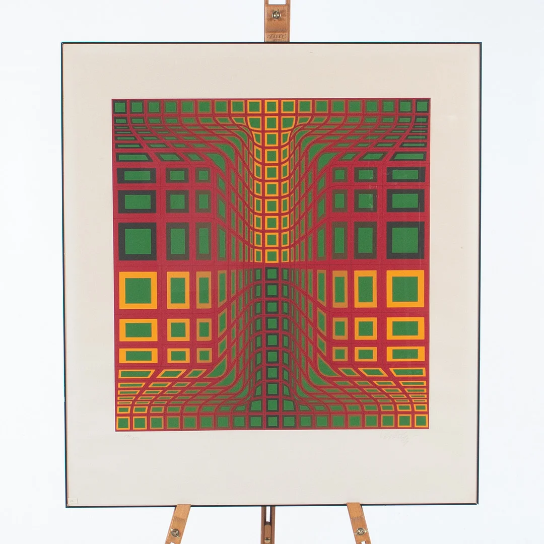 VICTOR VASARELY. Färgseriegrafi, komposition, signerad och numrerad. — Engravings & Prints — Laholms Auktionskammare