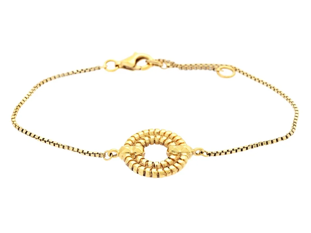 LARA BOHNIC, armband, förgyllt sterlingsilver, Apollo Chain Bracelet, längd 16,5 cm/19 cm, vikt ca 3,7 g. — Smycken/Armband — Kaplans