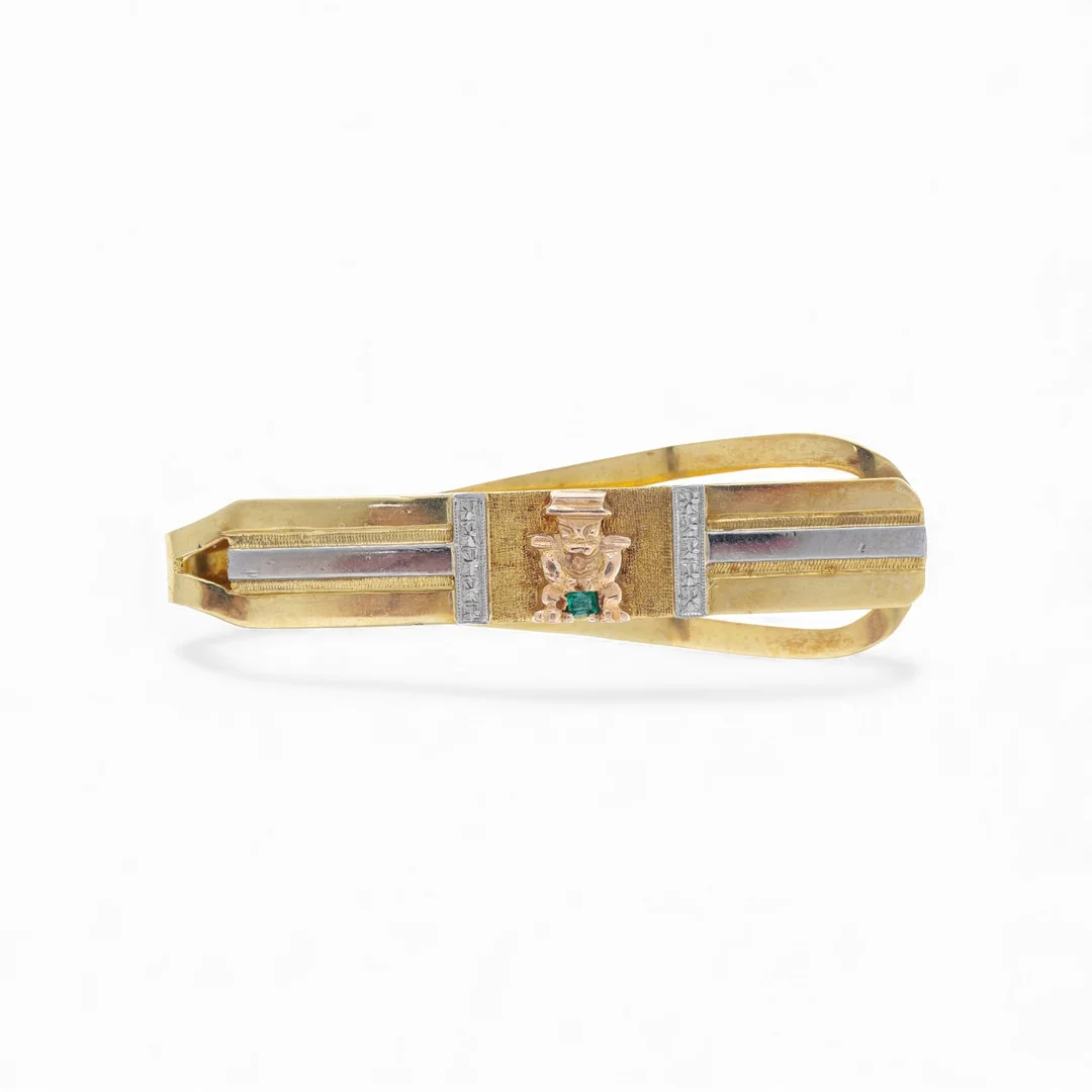 Gold and emerald tie pin. — Cufflinks & Tie Pins — Balclis