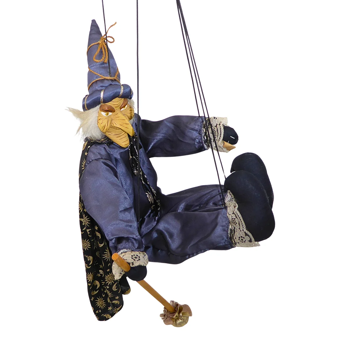 MARIONETTE IN FORM EINES ZAUBERERS MIT ZAUBERSTAB. — Dolls & Teddybears — Auktionshaus Stuber's Hammerschlag