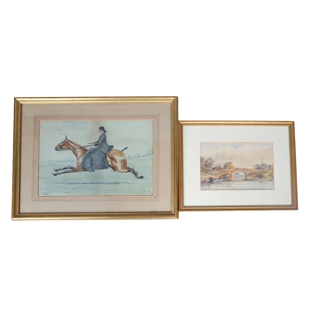 TWO EARLY 20TH CENTURY WATERCOLOURS (2). — Paintings — Bishop & Miller