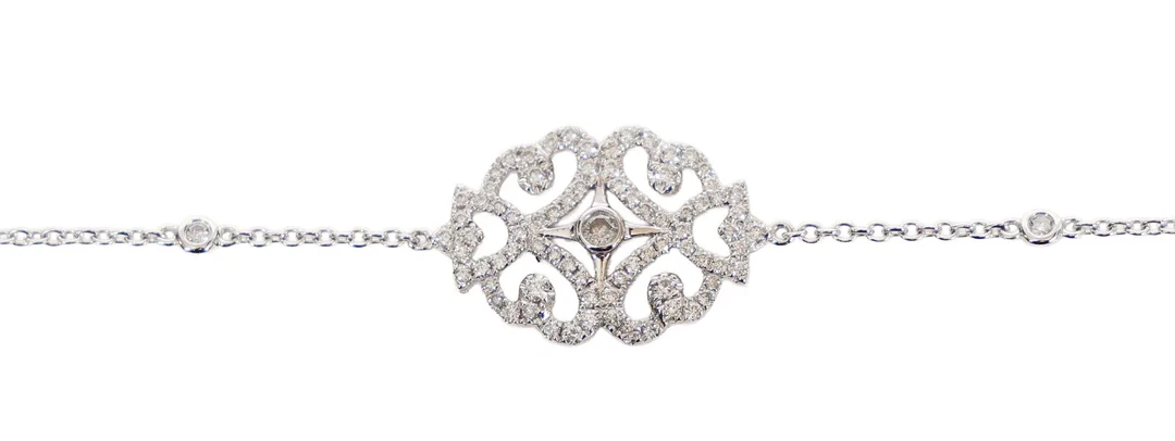 A MESSIKA 18 CARAT WHITE GOLD AND DIAMOND BRACELET. — Bracelets — Bishop & Miller