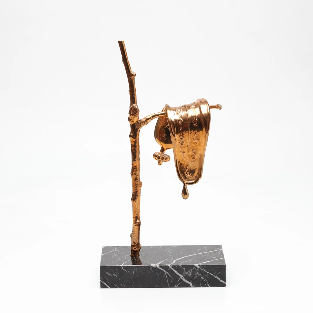 SALVADOR DALÍ. skulptur, brons, La persistance de la mémoire, signerad i gjutningen, numrerad 175/350, Camblest 1981. — Sculptures & Bronzes — Gomér & Andersson Linköping